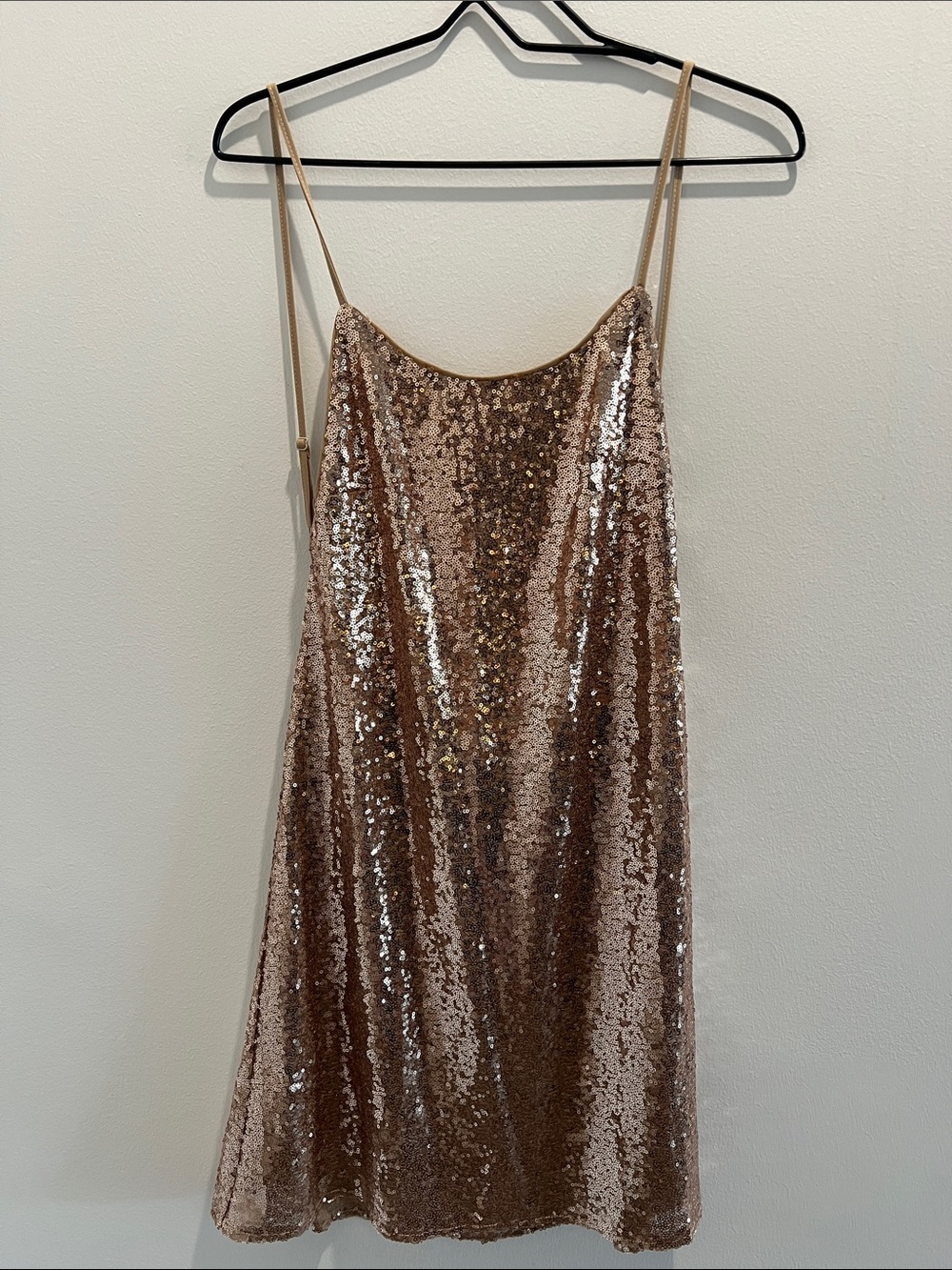 Rose Gold Sequin Slip Dress